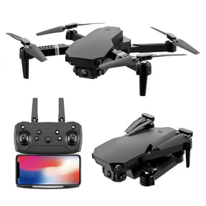 Dual camera foldable height keeping drone